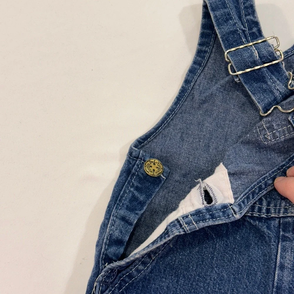 OshKosh B'gosh Vestbak Denim Overalls Kids 18M Blue Snap Leg‎ | Vintage